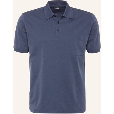 Ragman Piqué-Poloshirt blau