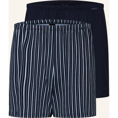 Calida 2er-Pack Boxershorts Prints Benefit blau