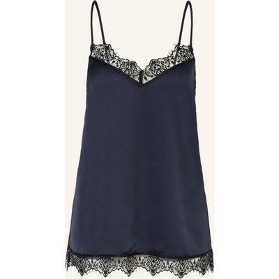 Simone Pérèle Schlaftop Satin Secrets Aus Satin blau