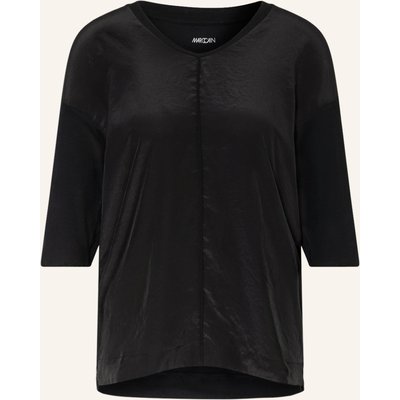 Marc Cain Blusenshirt Mit 3/4-Arm Im Materialmix schwarz