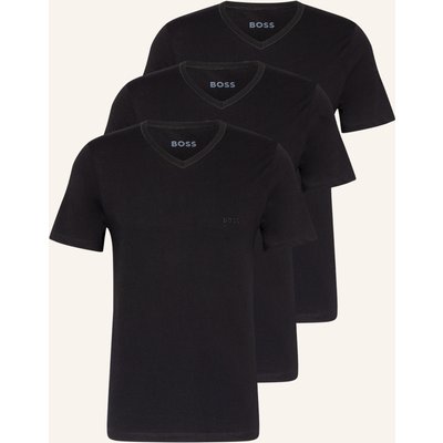 Boss 3er-Pack V-Shirts schwarz