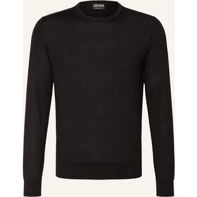 Zegna Cashmere-Pullover Mit Seide schwarz