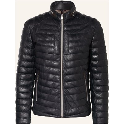 Milestone Lederjacke Ms-Malik Mit Sorona®Aura-Isolierung blau