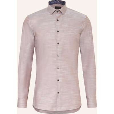 Olymp Hemd Super Slim Fit braun