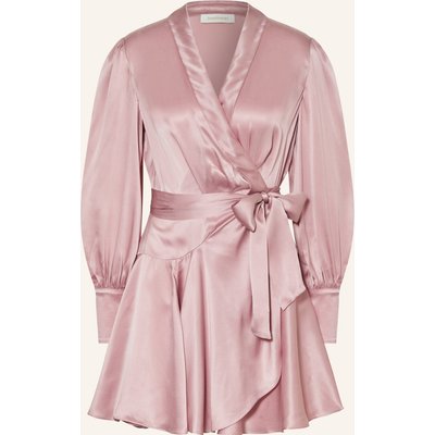 Zimmermann Wickelkleid Aus Seide rosa