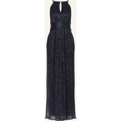 Swing Abendkleid Mit Glitzergarn blau
