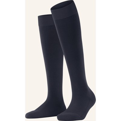Falke Kniestrümpfe Climawool blau