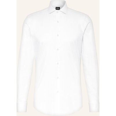 Boss Hemd Hank Slim Fit Mit Umschlagmanschette weiss