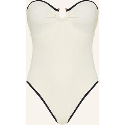Seafolly Bandeau-Badeanzug Beach Bound weiss