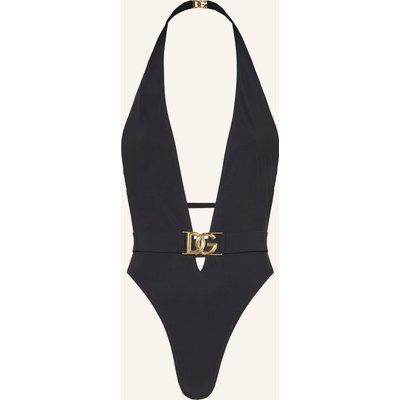 Dolce & Gabbana Neckholder-Badeanzug Essentials schwarz