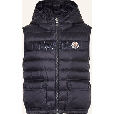 Moncler Enfant Daunenweste Esi Mit Pailletten blau