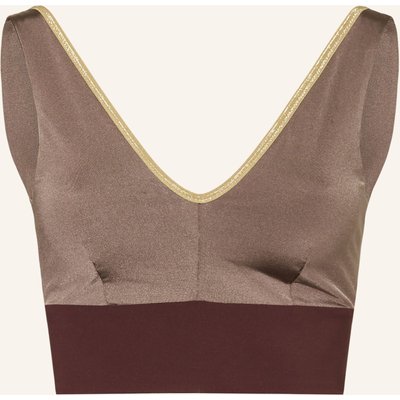 Mymarini Bustier-Bikini-Top Yoga Top Shine Zum Wenden braun