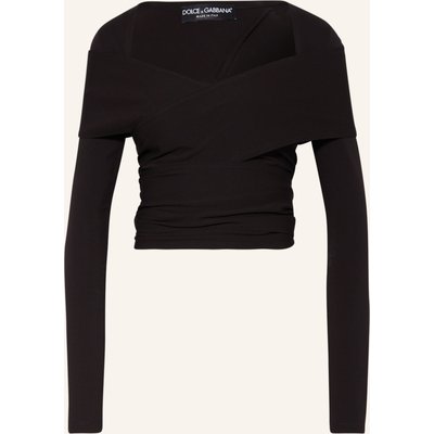 Dolce & Gabbana Cropped-Shirt schwarz