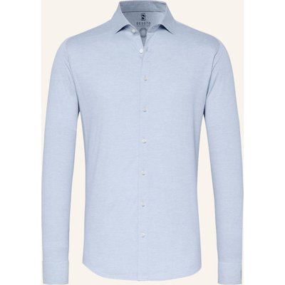 Desoto Jerseyhemd Slim Fit blau