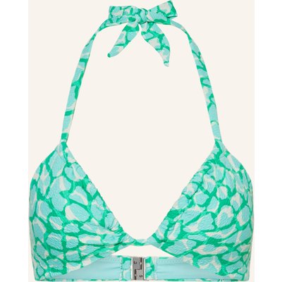 Seafolly Neckholder-Bikini-Top Animal Instinct gruen
