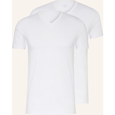 Falke 2er-Pack V-Shirts Daily Comfort weiss