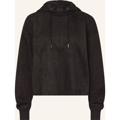 Guess Hoodie Zorina In Lederoptik schwarz
