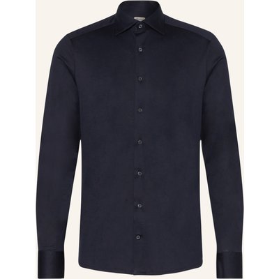 Stenströms Jerseyhemd Slim Fit blau