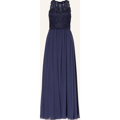 Hey Kyla Abendkleid Mit Spitze Und Schmucksteinen blau