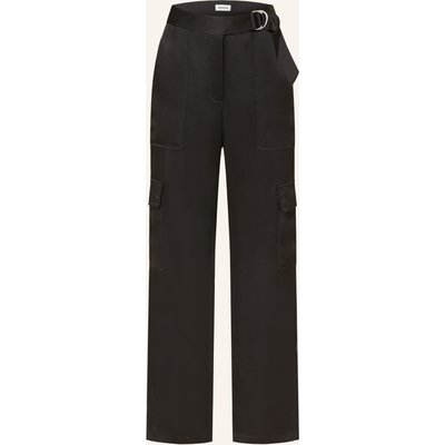 Simkhai Cargohose Carolina Aus Satin schwarz