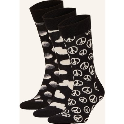 Happy Socks 3er-Pack Socken Mit Geschenkbox schwarz