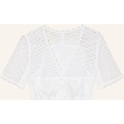Waldorff Dirndlbluse Mit Spitze weiss
