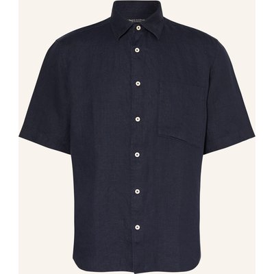 Marc O'polo Kurzarm-Hemd Regular Fit Aus Leinen blau