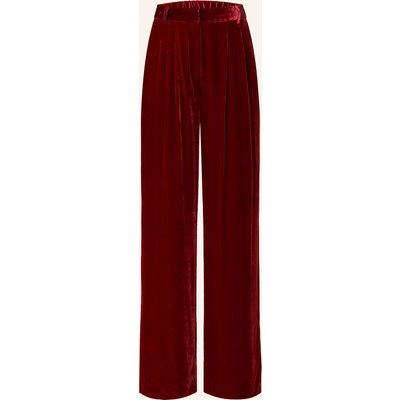 Mrs & Hugs Marlenehose Aus Samt rot