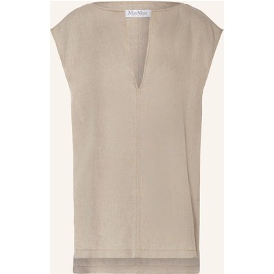 Max Mara Blusentop Colimbo Aus Leinen beige