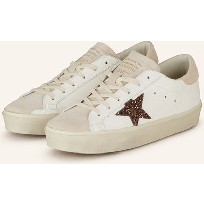 Golden Goose Sneaker Hi Star Mit Pailletten weiss