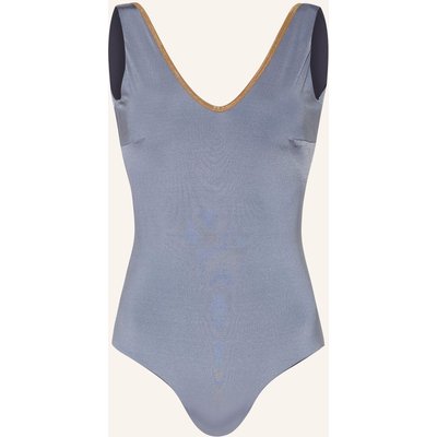 Mymarini Badeanzug Shine Zum Wenden grau