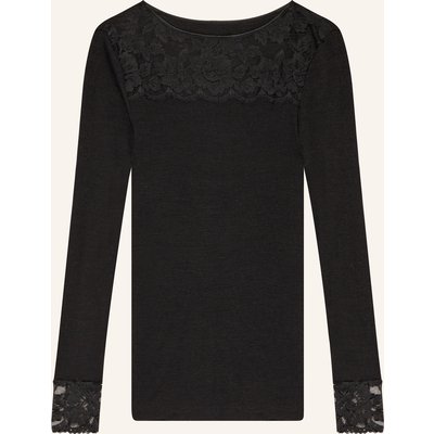 Mey Longsleeve Serie Wool Love Aus Merinowolle Mit Seide schwarz