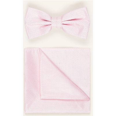 Paul Set: Fliege Und Einstecktuch rosa