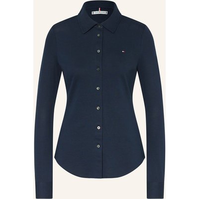Tommy Hilfiger Hemdbluse Aus Piqué blau