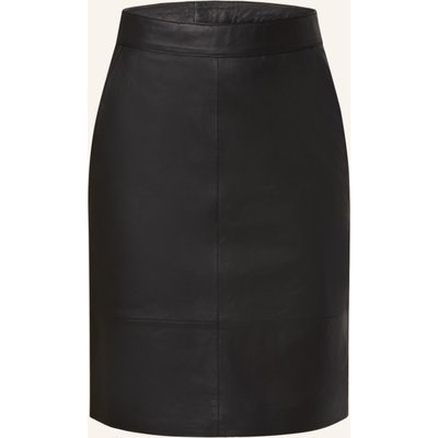 Gestuz Lederrock Char schwarz