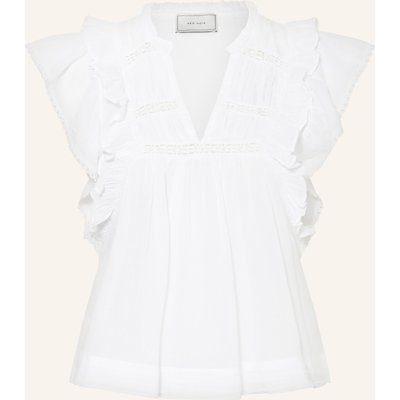 Neo Noir Blusentop Jayla Mit Spitze Und Rüschen weiss