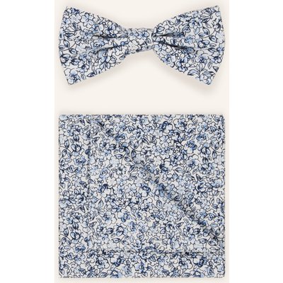 Prince Bowtie Set: Fliege Und Einstecktuch blau