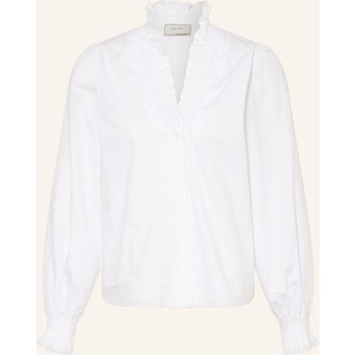 Neo Noir Bluse Brille weiss