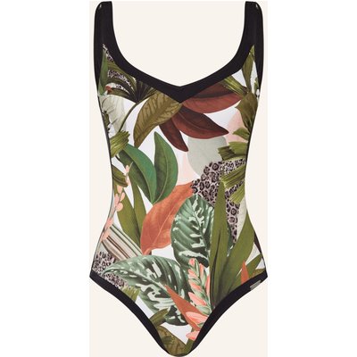 Charmline Shape-Badeanzug Floral Safari gruen