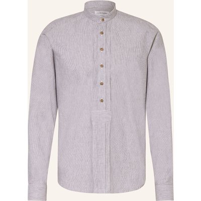 Grasegger Trachtenhemd Kopeke Slim Fit Mit Leinen Und Stehkragen grau