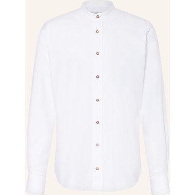 du4 Trachtenhemd Hansi Slim Fit Mit Stehkragen weiss