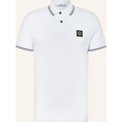 Stone Island Piqué-Poloshirt weiss