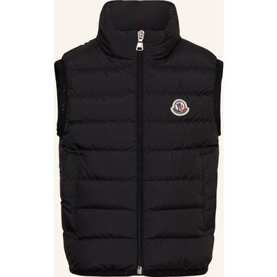 Moncler Enfant Daunenweste Contrin schwarz