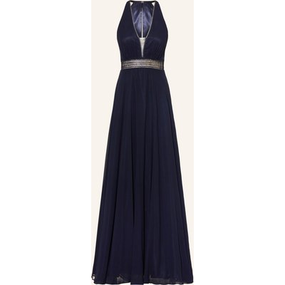 Vm Vera Mont Abendkleid Mit Spitze blau