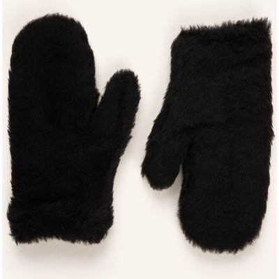 Max Mara Teddyfell-Fäustlinge Ombrato Mit Alpaka schwarz