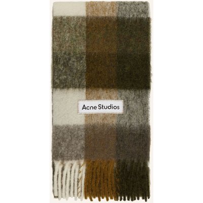Acne Studios Schal Mit Alpaka gruen