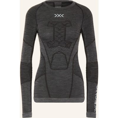 X-Bionic Funktionswäsche-Shirt Symbio Merino Aus Merinowolle grau