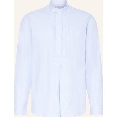 Johann & Johanna Trachtenhemd Comfort Fit Mit Stehkragen blau