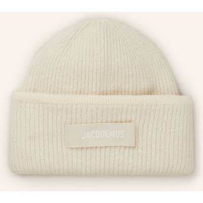 Jacquemus Mütze Le Bonnet Gros Grain Mit Alpaka weiss