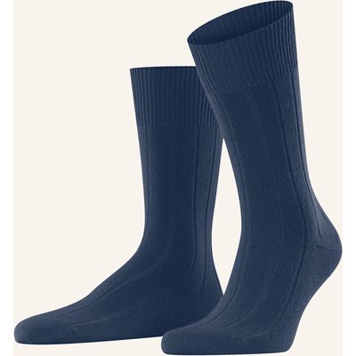 Falke Strümpfe Lhasa Rib Mit Merinowolle blau